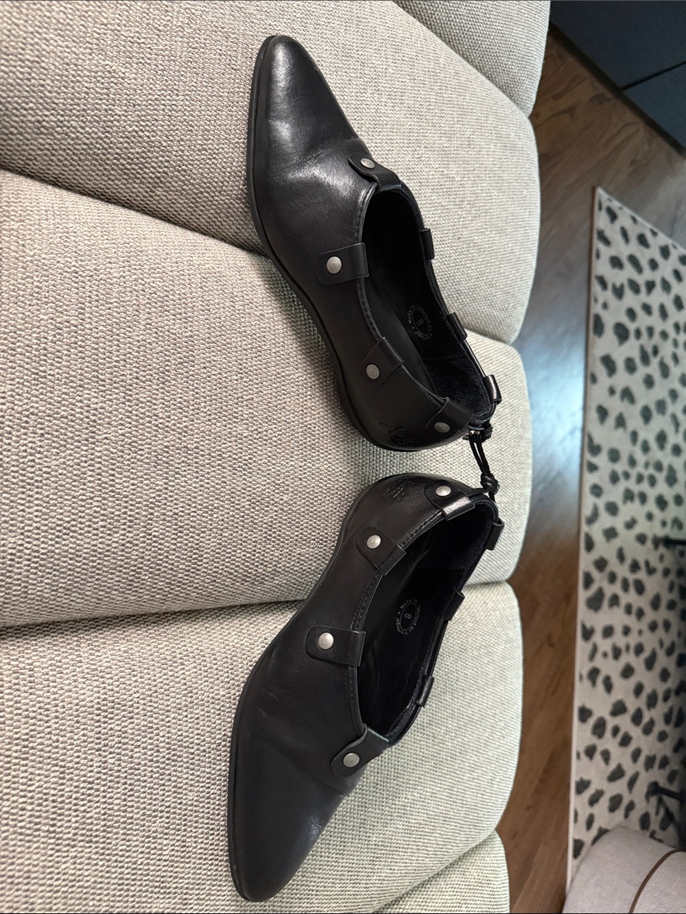 John Fluevog Black Pointed Toe Slip-On Women’s Bootie - Picture 7 of 9